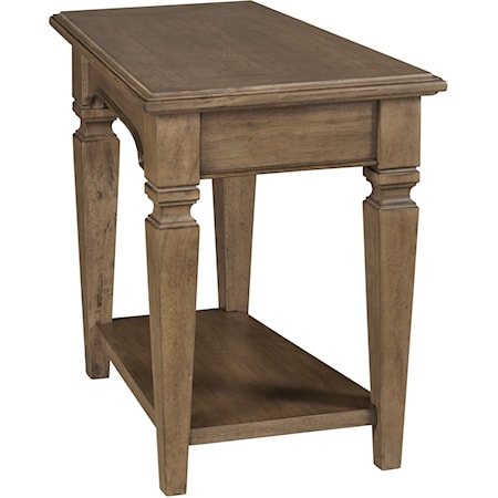 Traditional Wedge Chairside Table