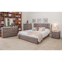 Contemporary Queen Panel Bed