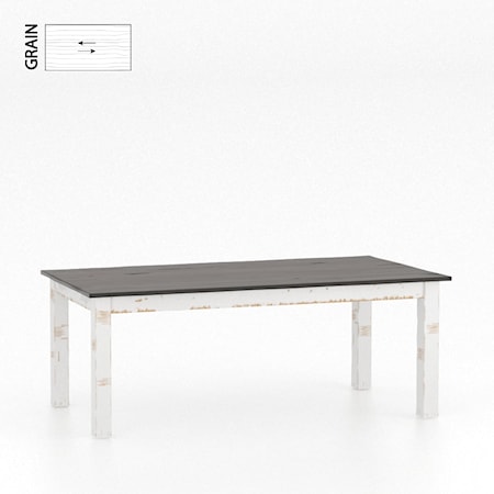 Rectangular wood table