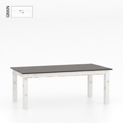 Farmhouse Rectangular Two-Tone Wood Table