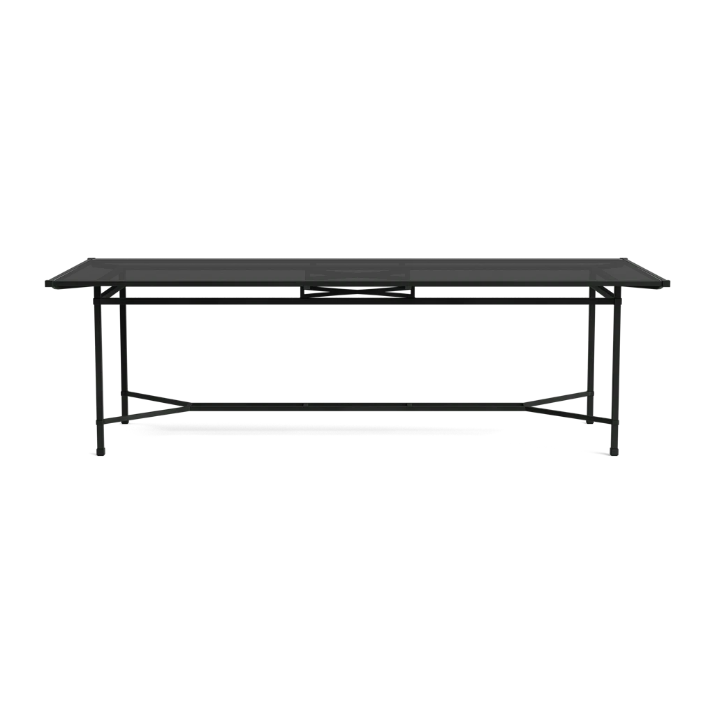 98" Rect. Glass-Top Dining Table