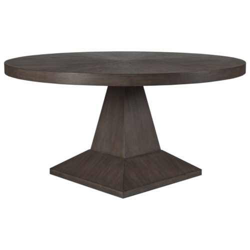 Contemporary Round Wood Dining Table