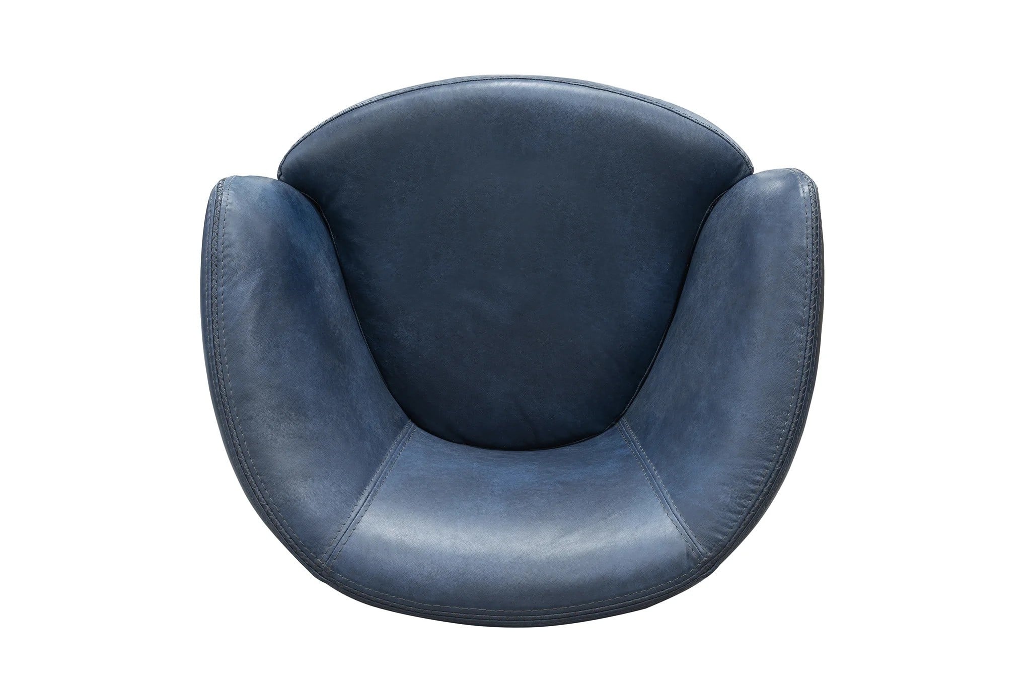Leather Swivel Barrel Chair