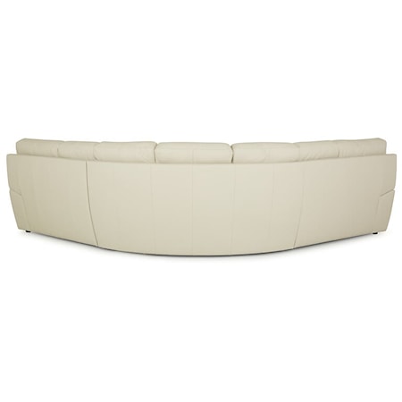 Northbrook Casual 4-Seat Corner Curve Sectional with Attached Pillow Top Cushions