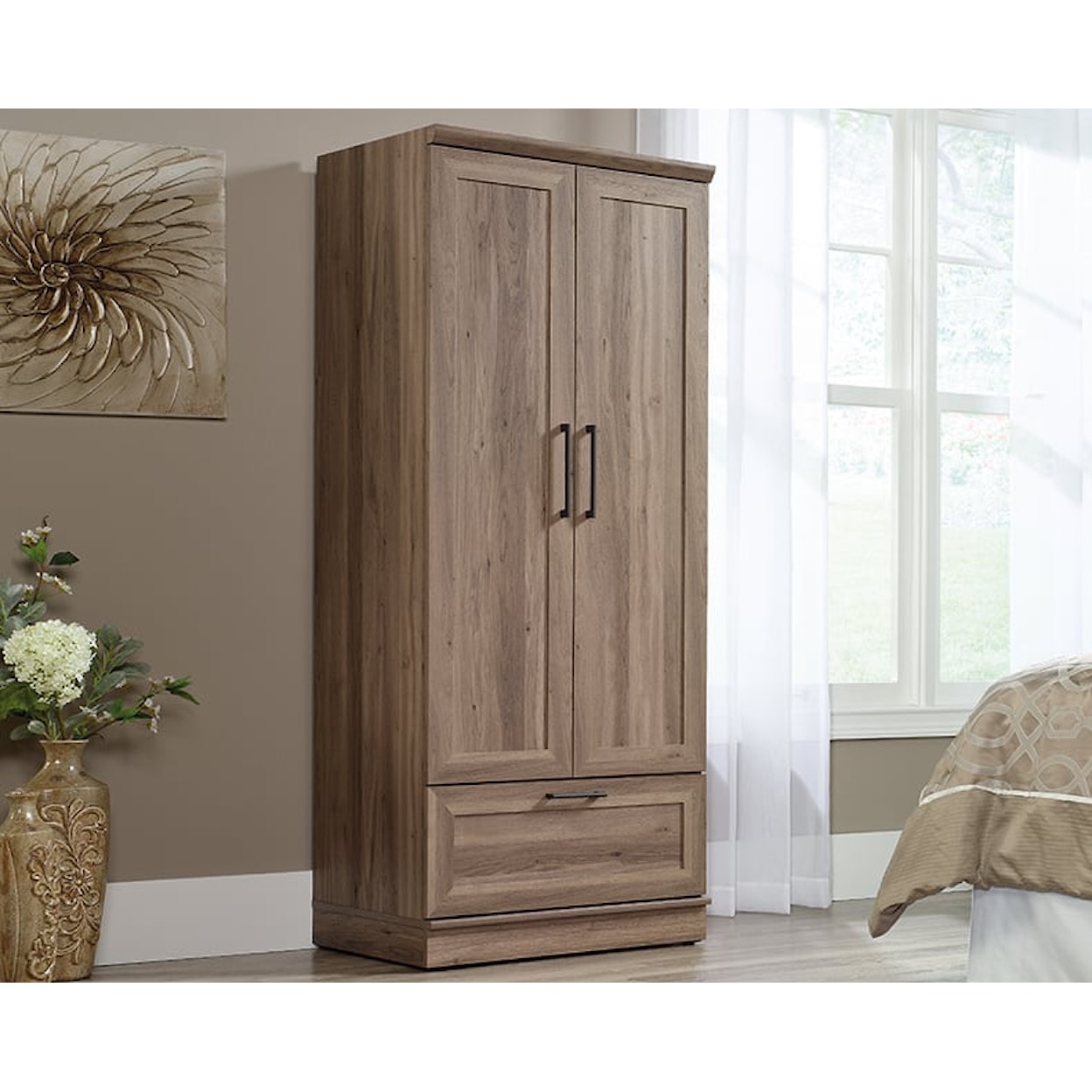 Sauder HomePlus Two-Door Wardrobe Cabinet