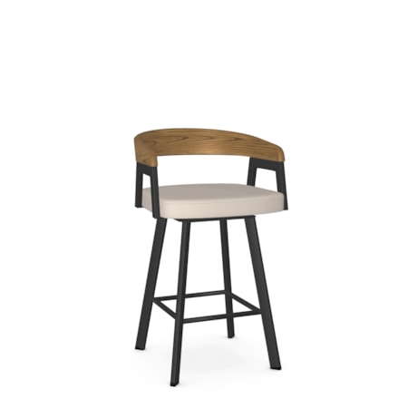 Counter Height Upholstered Swivel Stool