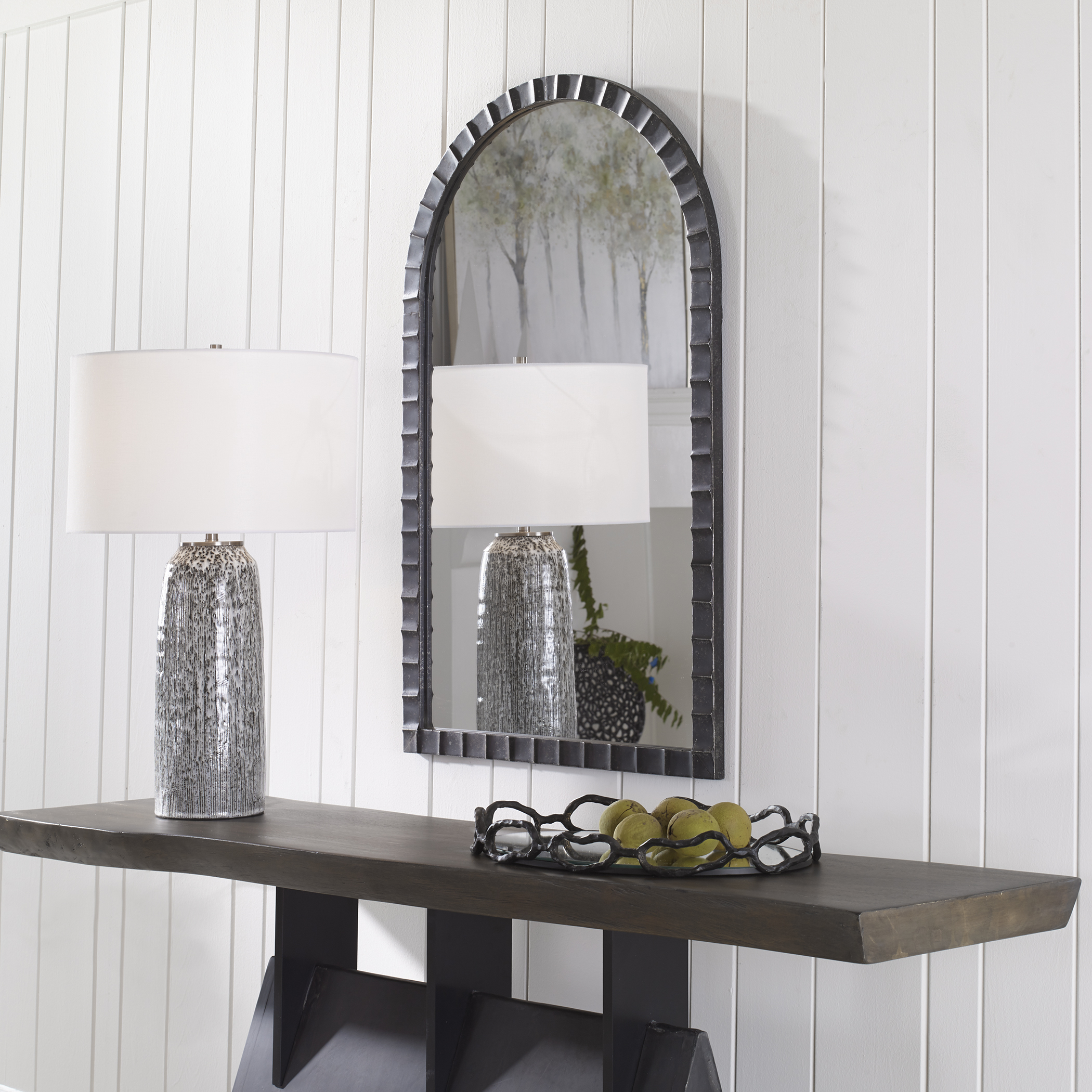 Dandridge Black Arch Mirror