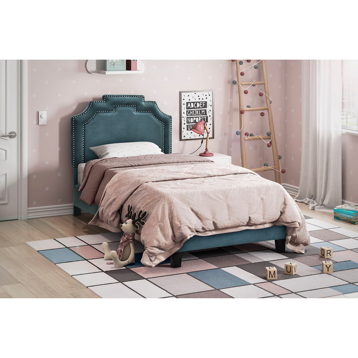 Accentrics Home Fashion Beds Twin Upholstered Bed