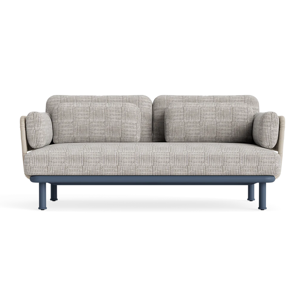 Cushioned Rope-Panel Loveseat