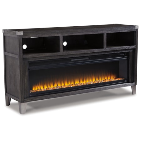65" TV Stand With Electric Fireplace