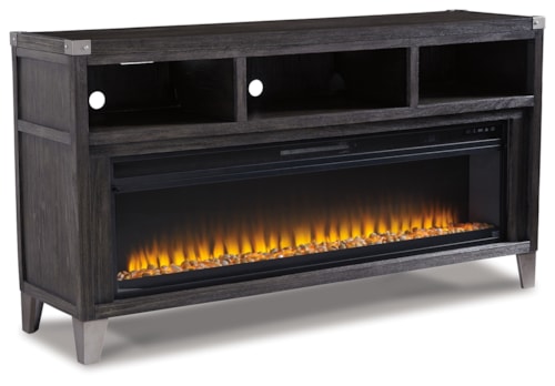 65" TV Stand With Electric Fireplace