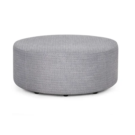 Transitional Round Ottoman