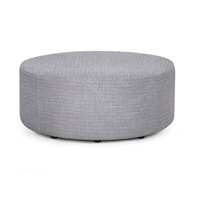 Transitional Round Ottoman