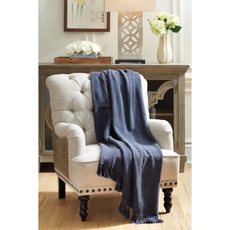 Yasmin Navy Throw