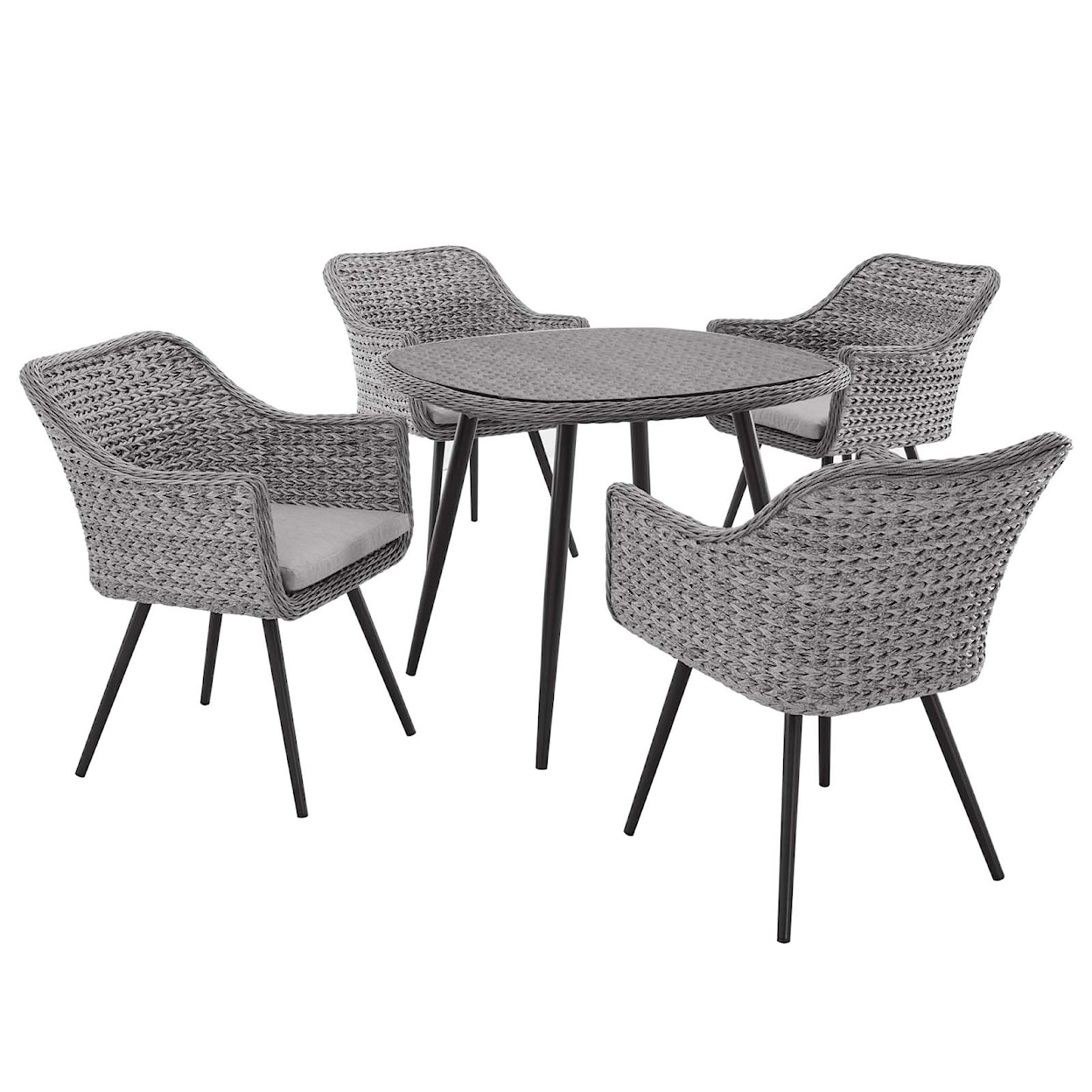 Modway Endeavor Outdoor 5 Piece Dining Set