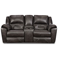 Double Reclining Console Sofa with Power Headrest