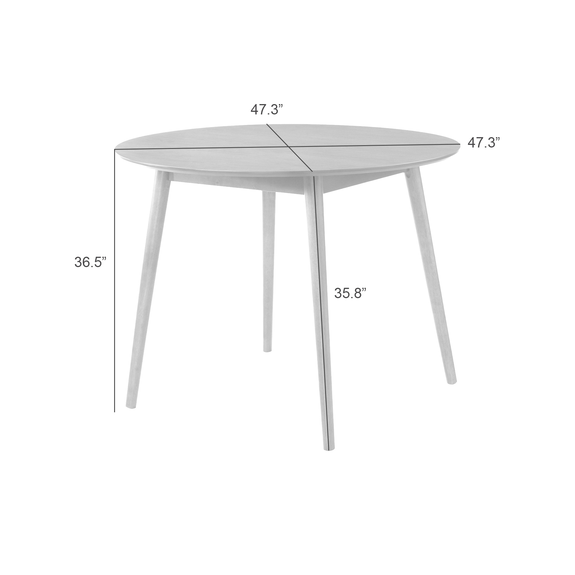 Armen Living Bennet 47" Round Pub Table