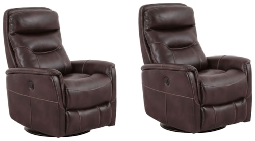 Truffle Power Swivel Glider Recliner Two Pack