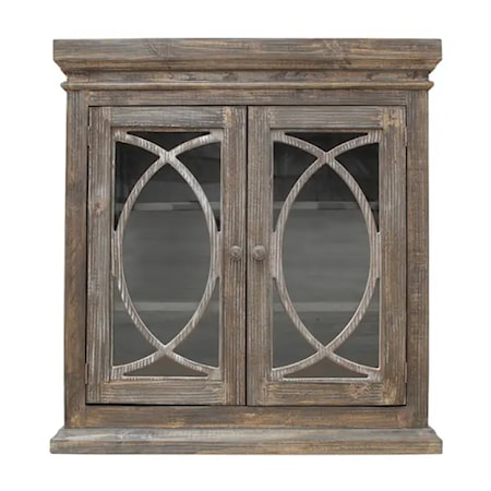 2-Door Console Cabinet w/Wooden Knobs