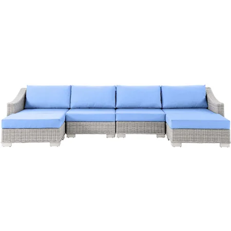 Outdoor 6-Piece Sectional Sofa Set