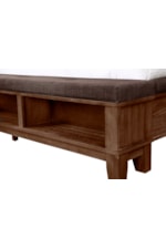 New Classic Cagney Transitional Upholstered California King Bed with Footboard Storage