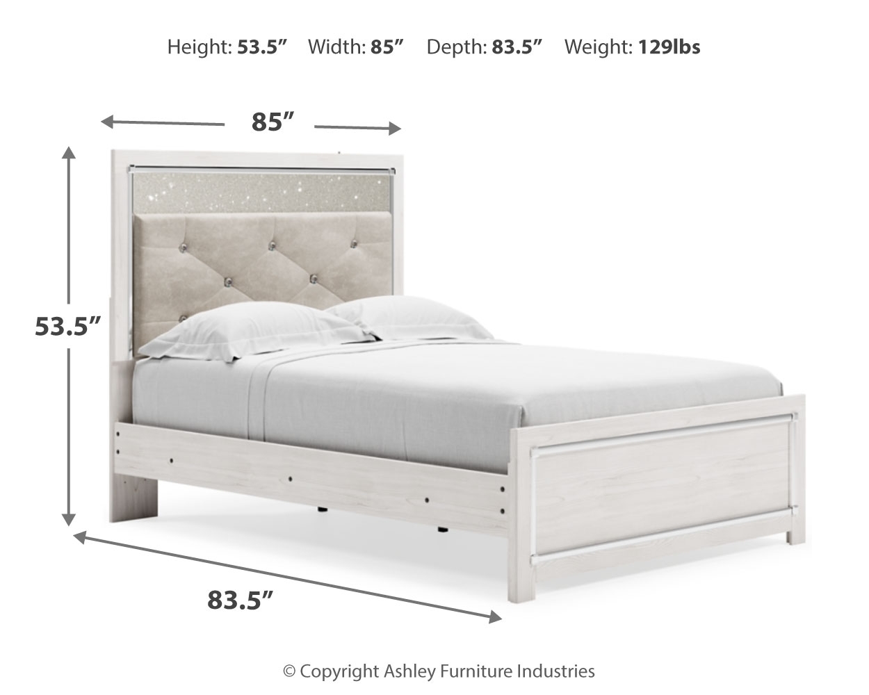StyleLine Clara Full Panel Bed