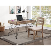 Industrial Contemporary 2-Drawer Writing Desk