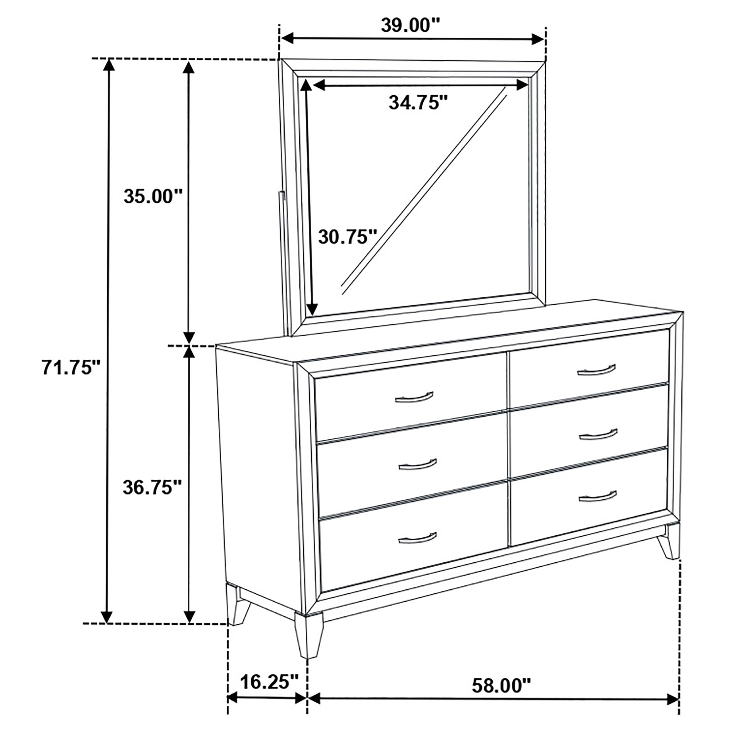 Coaster Watson Watson Dresser w/ Mirror