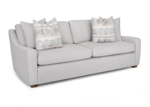 Contemporary Sofa with Track Arms