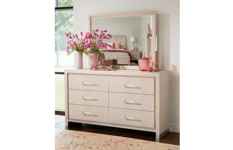 Dresser and Mirror Set