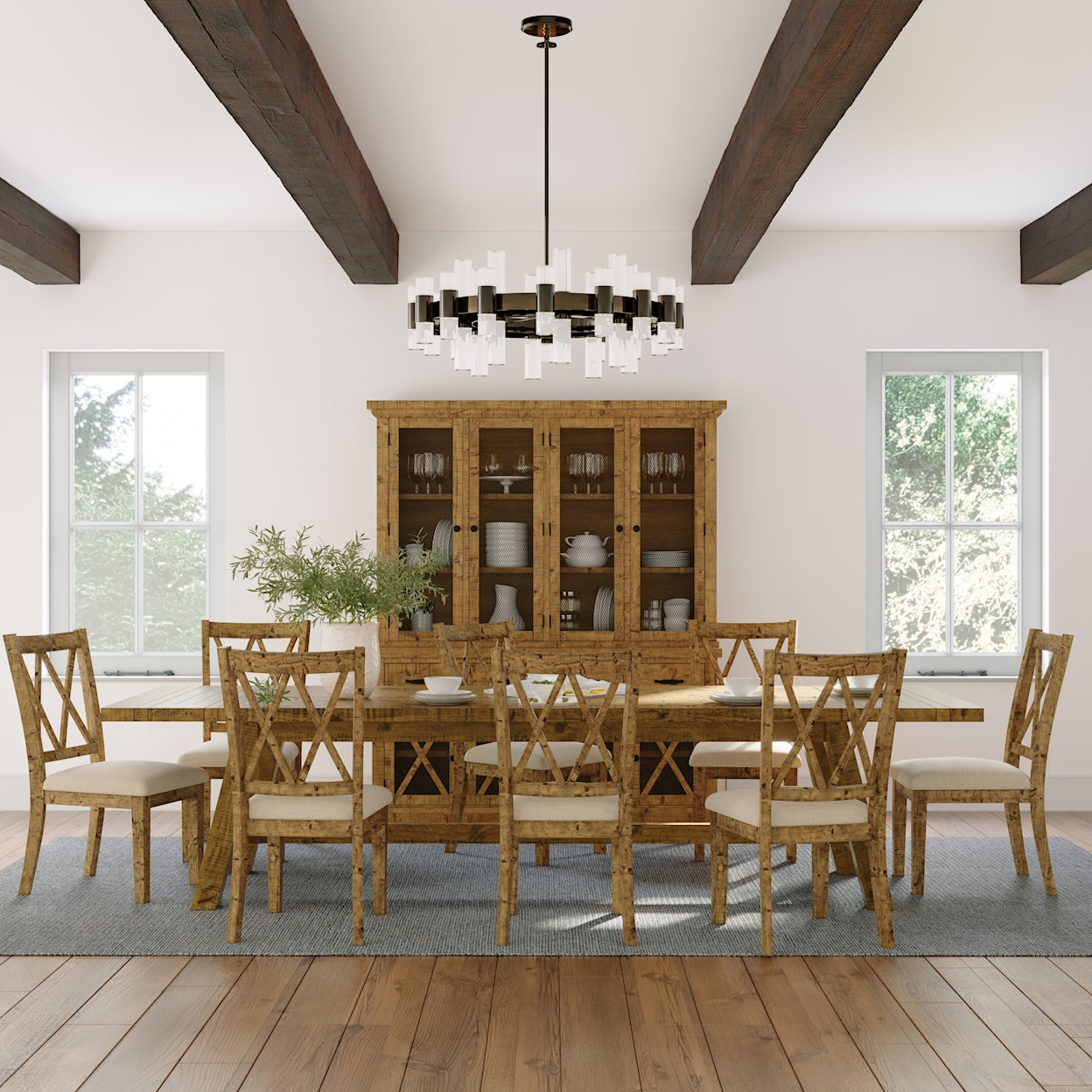 Jofran Telluride Trestle Ext. Dining Table