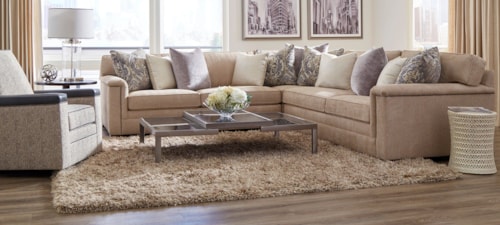 Casual Contemporary L-Shape Sectional Sofa