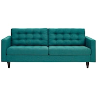 Empress Contemporary Upholstered Tufted Sofa - Teal