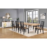 Magnolia Farmhouse 9-Piece Dining Set with Side Chairs