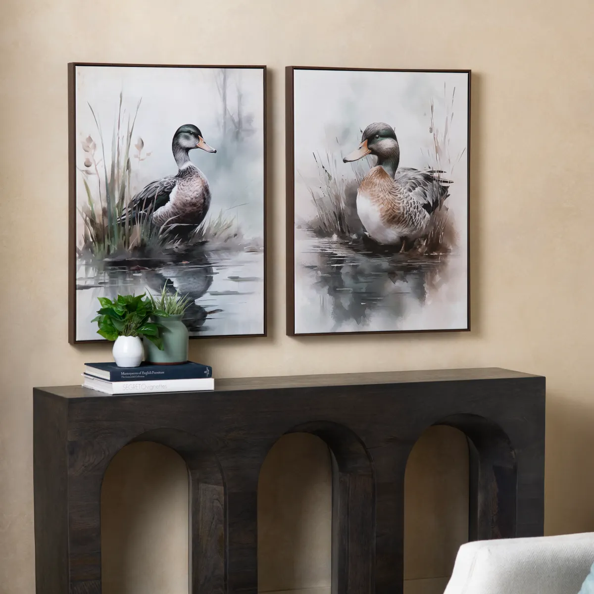 Laying Low Framed Canvas - Set of 2