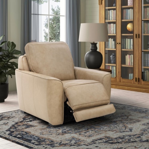 Transitional Recliner with Power Headrest