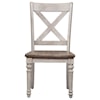 Libby Cottage Lane X Back Wood Seat Side Chair (RTA)