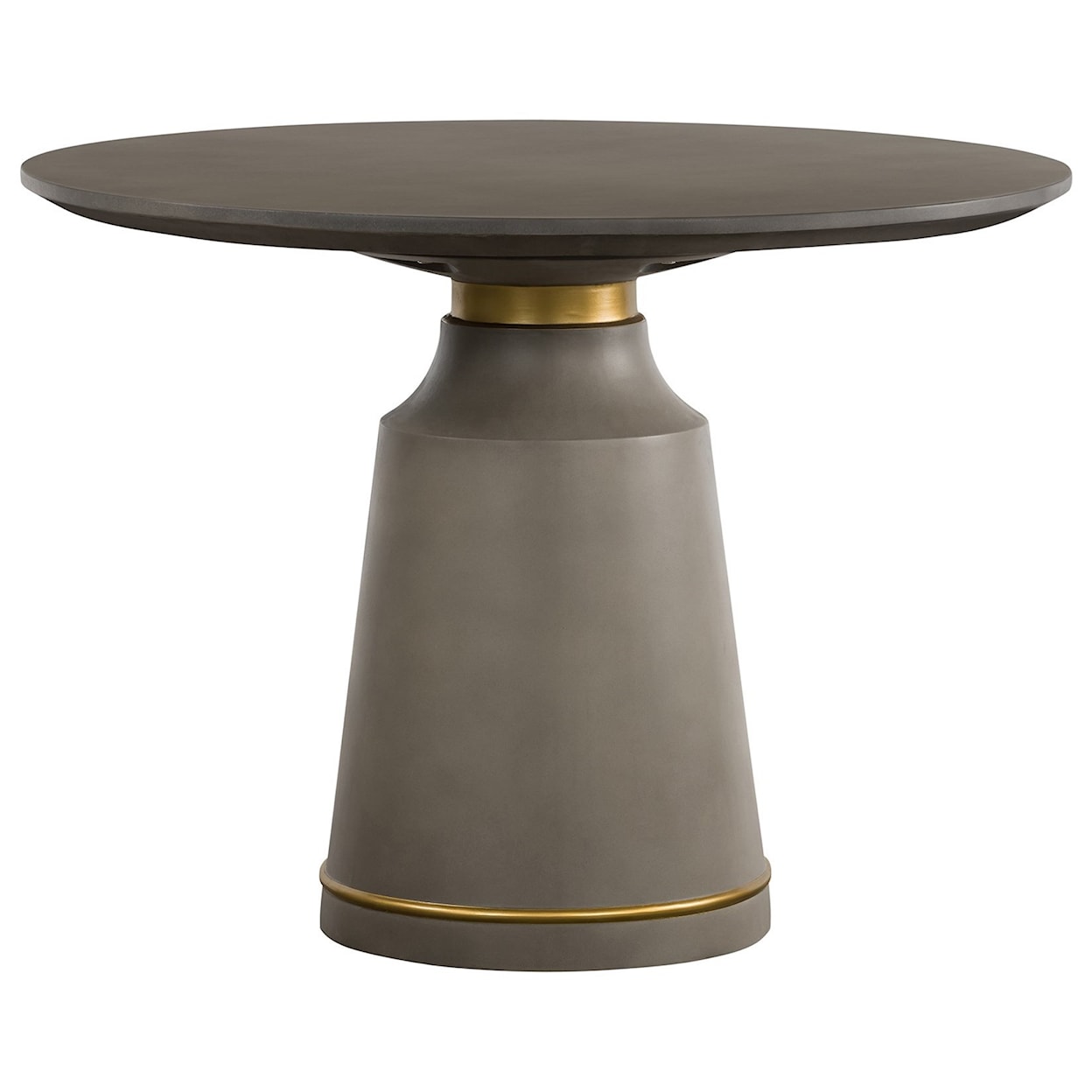 Armen Living Pinni Grey Concrete Round Dining Table