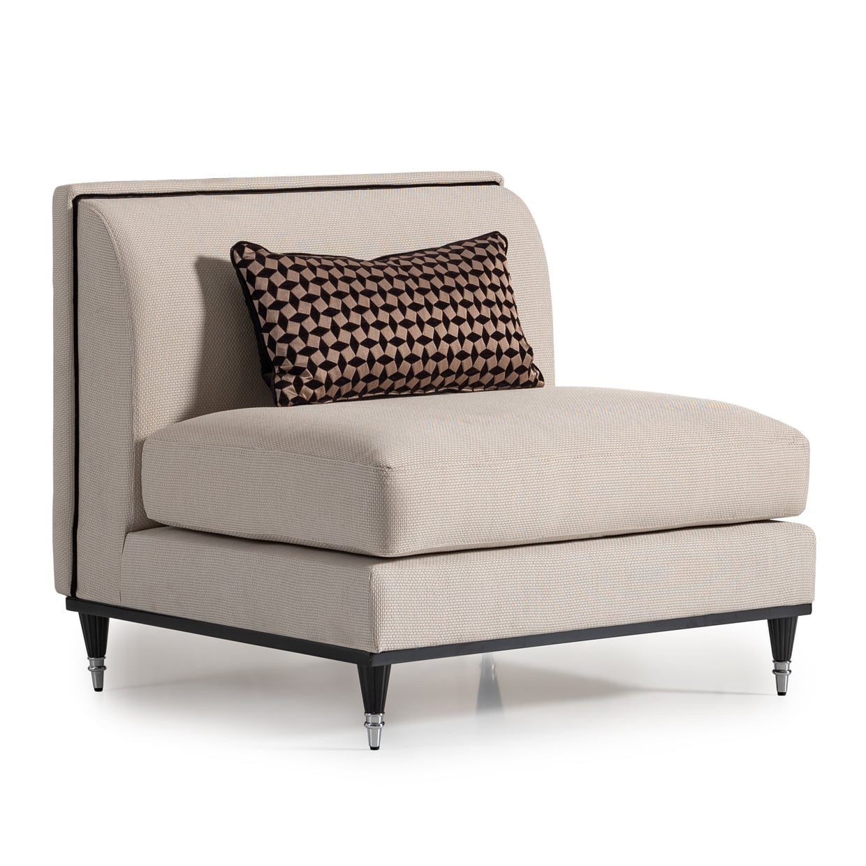 Upholstered Armless Accent Chair