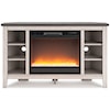 Ashley Furniture Signature Design Dorrinson Corner TV Stand with Fireplace