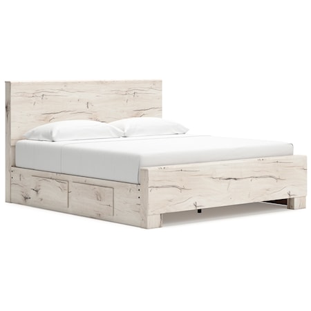 King Panel Bed With Storage