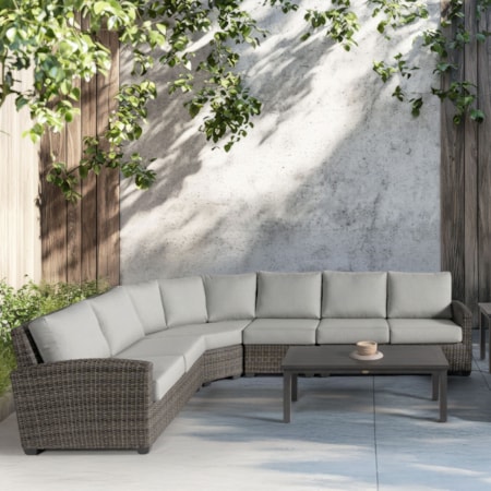 4-pc. Casual Coastal Woven Sectional Sofa