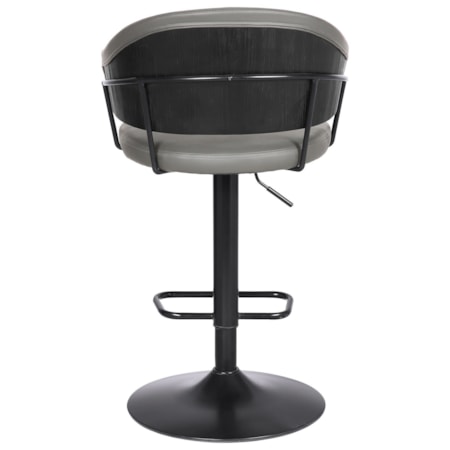 Adjustable Leather Swivel Bar Stool