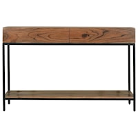 Contemporary Industrial 2-Drawer Console Table