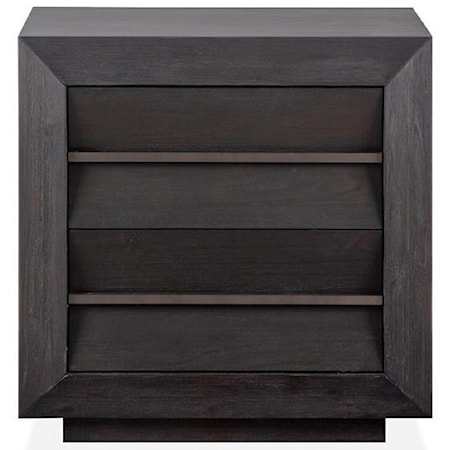 Contemporary 2-Drawer Nightstand with USB Port