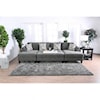 Furniture of America Lowry Sectional Sofa with Ottoman