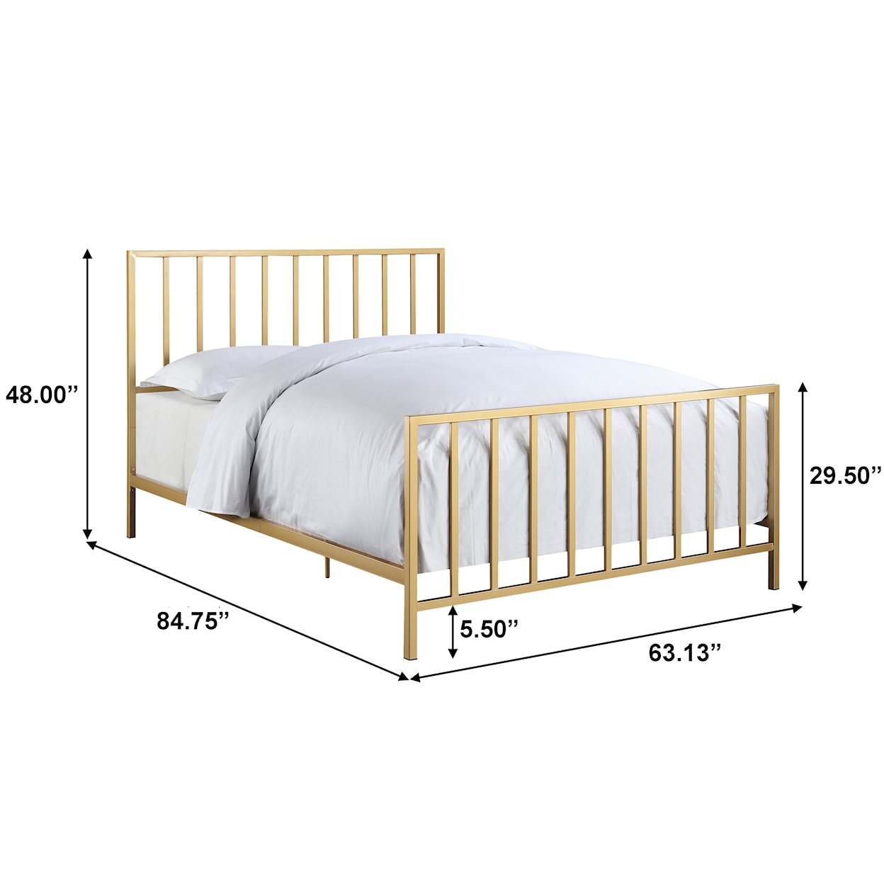 Accentrics Home Fashion Beds Queen Metal Bed