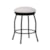 Shown in Aspen Pure White Vinyl and Matte Black Finish. Barstool May Not Represent Height Indicated.