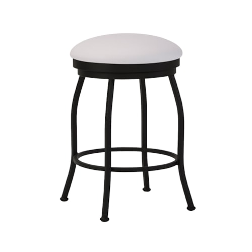 Berkeley Flat Swivel Backless Barstool With No Welt