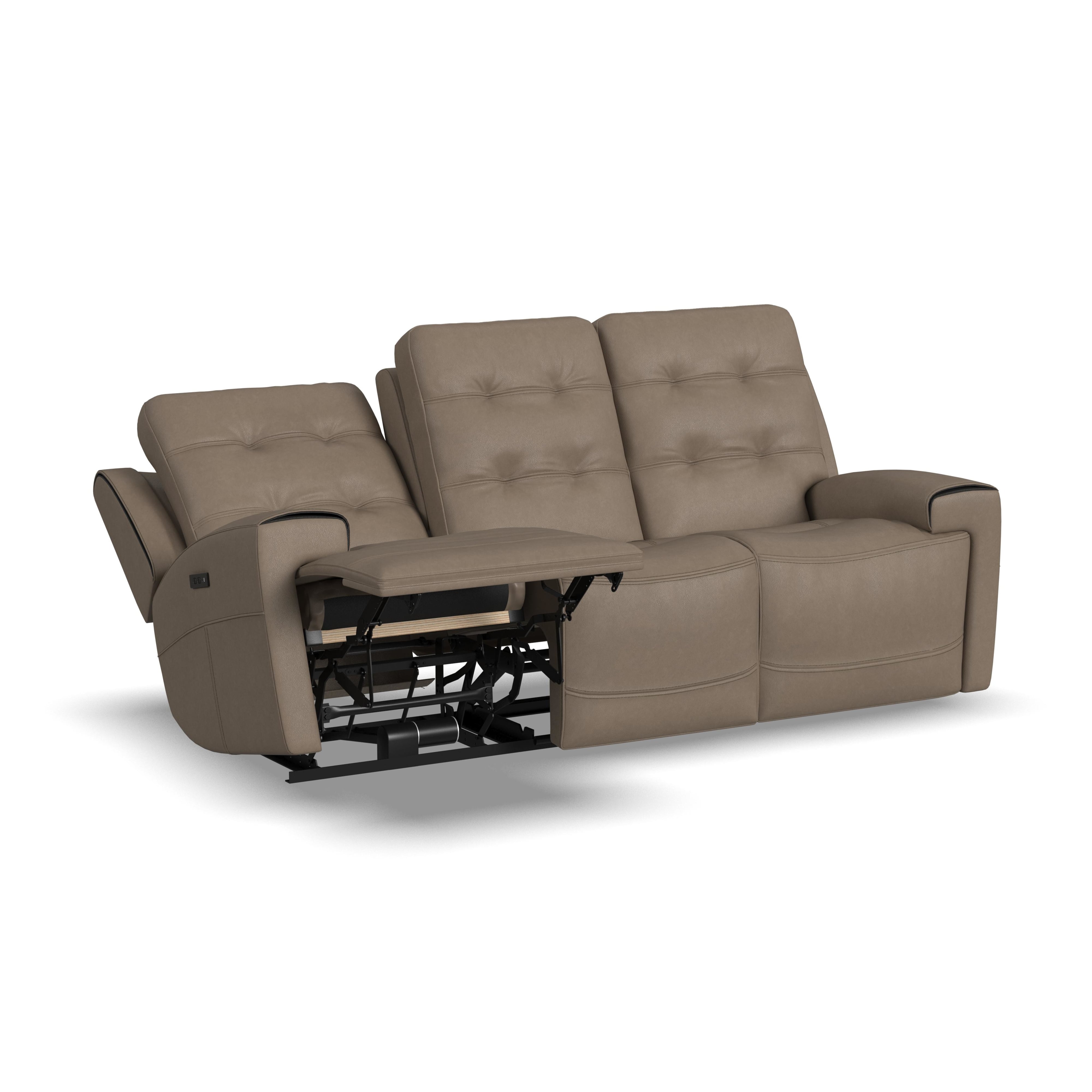 Flexsteel Iris 560600 Leather Power Reclining Sofa w/ Power Headrests